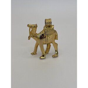 Vintage Gold Tone Camel Pendant Charm Egyptian Revival
